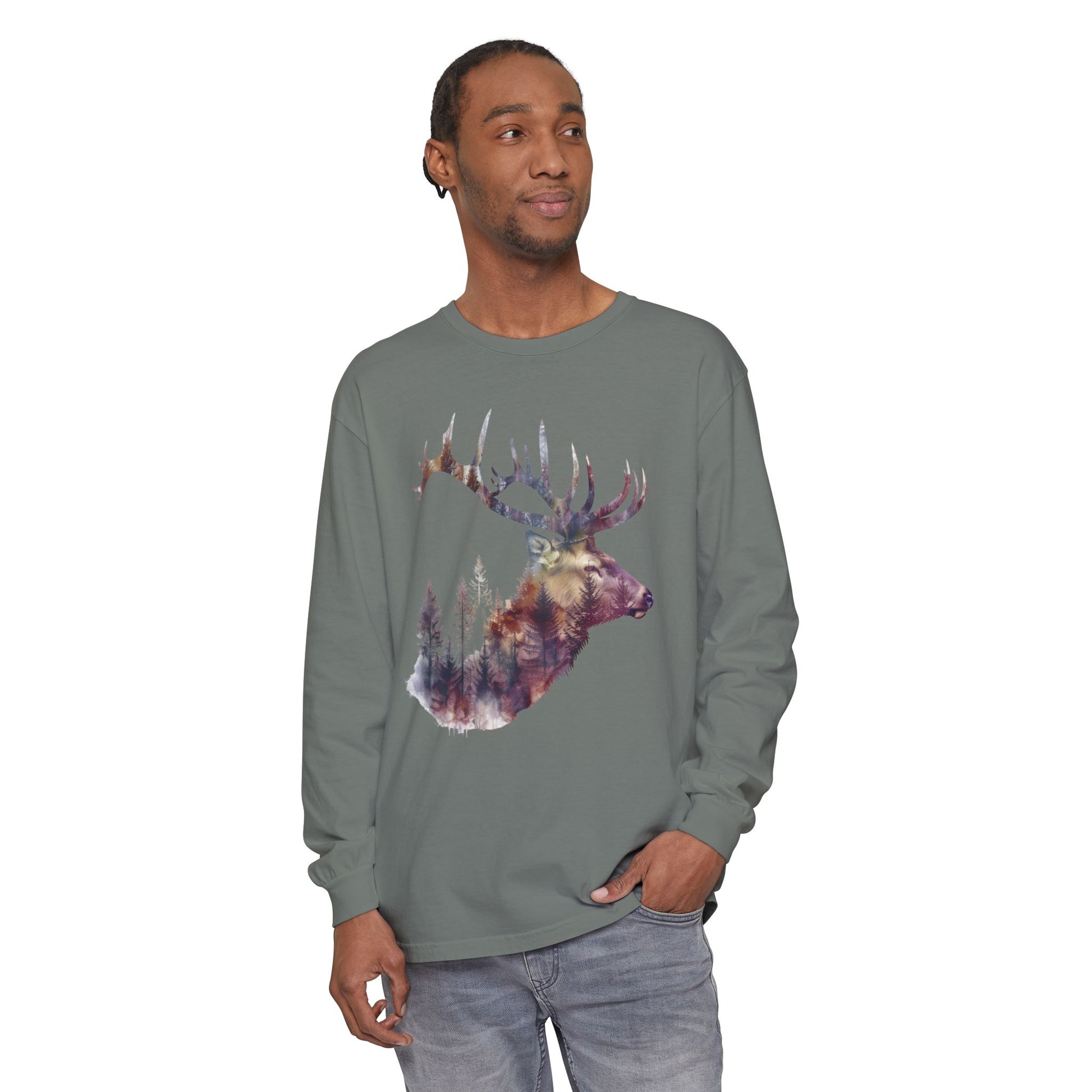 Unisex Garment-dyed Long Sleeve T-Shirt - Toddcraft