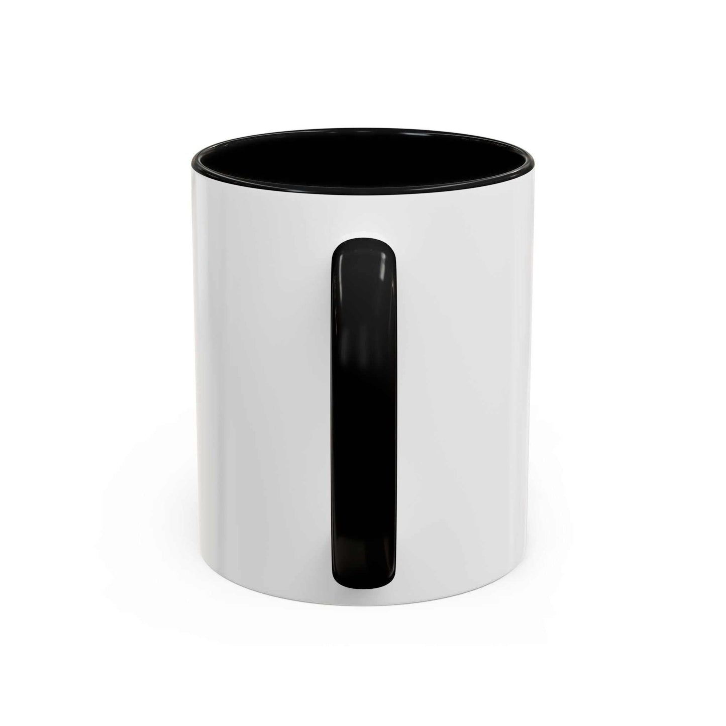 Accent Coffee Mug 11 15oz with black handle and interior for dog dads.