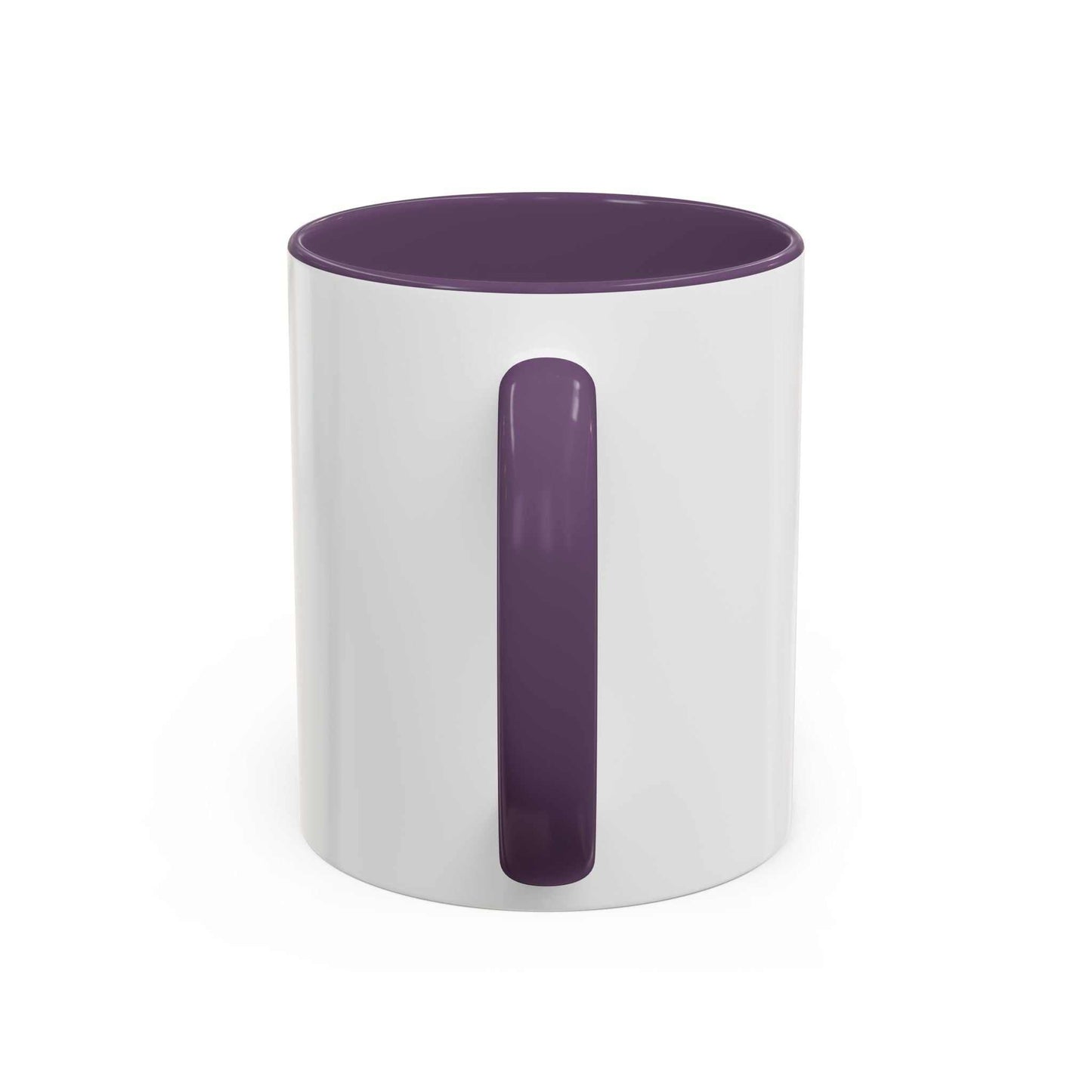 Accent Coffee Mug with purple interior and handle, 11oz, dog Dad design.