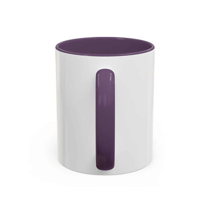 Accent Coffee Mug with purple interior and handle, 11oz, dog Dad design.