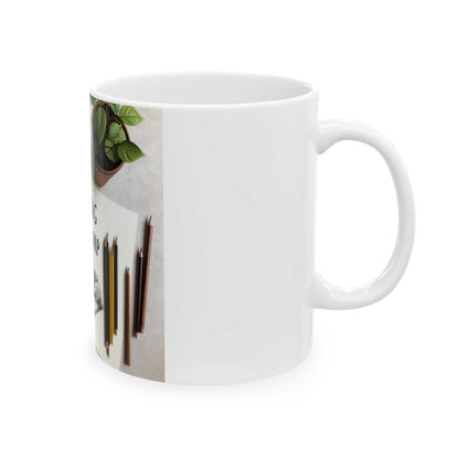Paw-some Nap Ceramic Mug with glossy finish, ideal gift for cat lovers, featuring vibrant colors.
