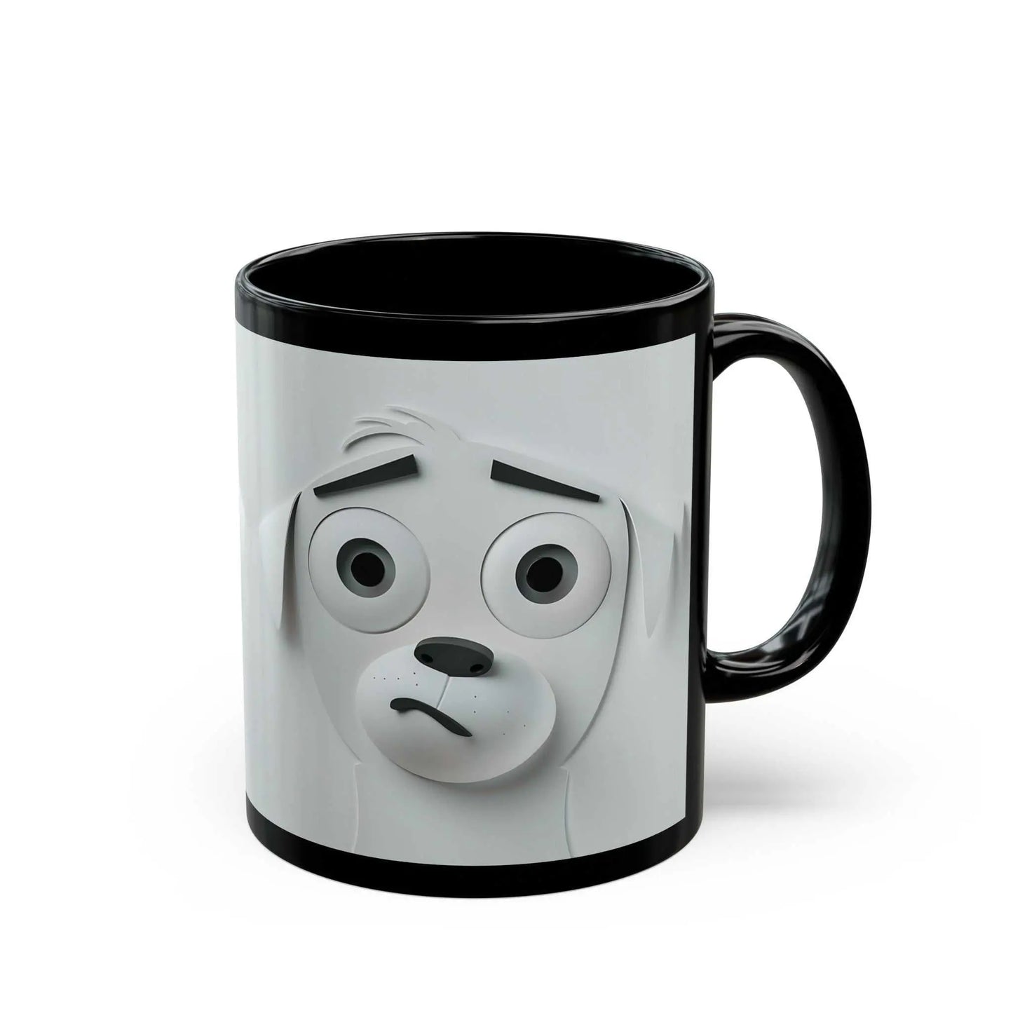 Sarcastic Dog Face 3D Mug with high-quality ceramic design and whimsical canine expression.