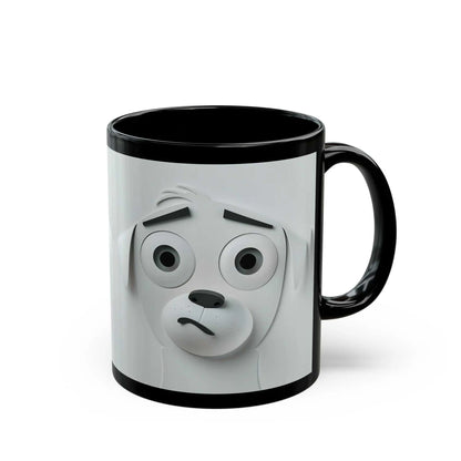 Sarcastic Dog Face 3D Mug with high-quality ceramic design and whimsical canine expression.
