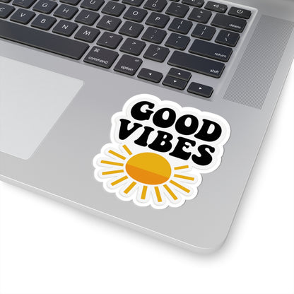 Good Vibes Kiss-Cut Stickers | Positive Energy Decals for Laptops, Water Bottles, Journals, Gifts - Toddcraft