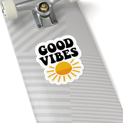 Good Vibes Kiss-Cut Stickers | Positive Energy Decals for Laptops, Water Bottles, Journals, Gifts - Toddcraft