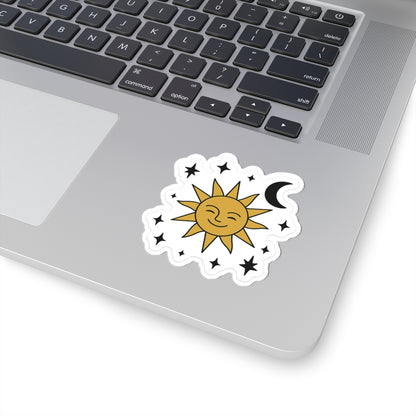 Sunny Smiles Kiss-Cut Stickers | Boho Aesthetic Stickers, Laptop Decals, Planner Decorations, Gift for Sun Lovers, Celestial Art - Toddcraft