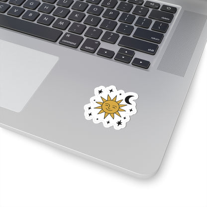 Sunny Smiles Kiss-Cut Stickers | Boho Aesthetic Stickers, Laptop Decals, Planner Decorations, Gift for Sun Lovers, Celestial Art - Toddcraft