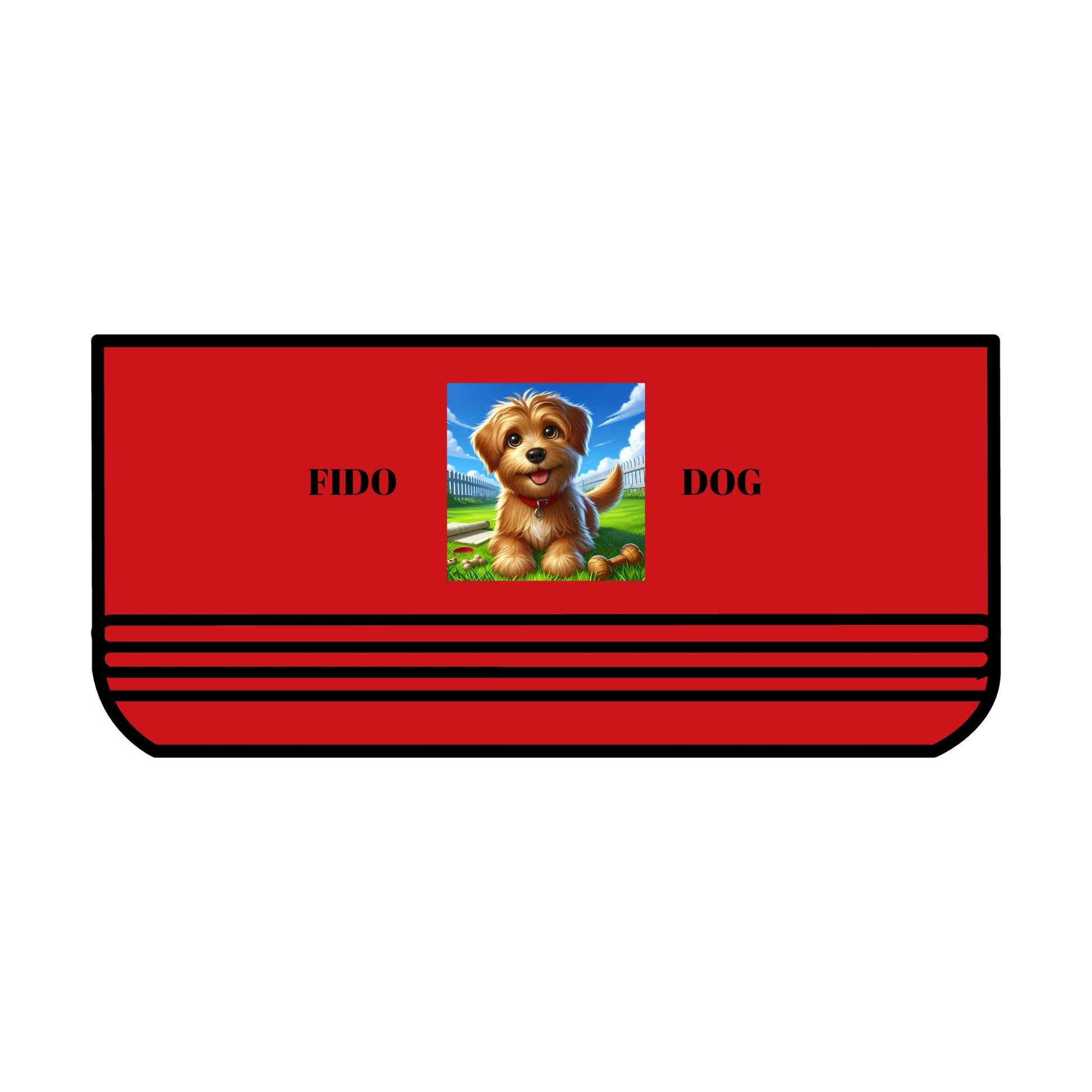 Funny Dramatic Dog Pet Bowl, red design with proud parent motif, 18oz stainless steel.