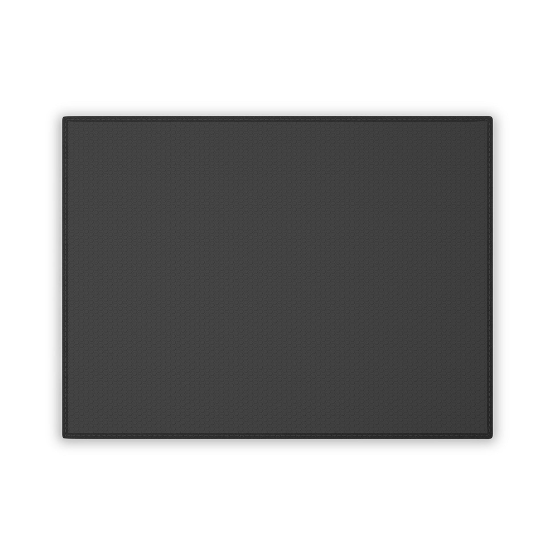 Pet Mat with non-slip backing, 100% polyester, 18" x 24", tufted loop, black trim.