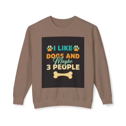 Unisex Lightweight Crewneck Sweatshirt with humorous dog-themed print, made from soft ring-spun cotton.