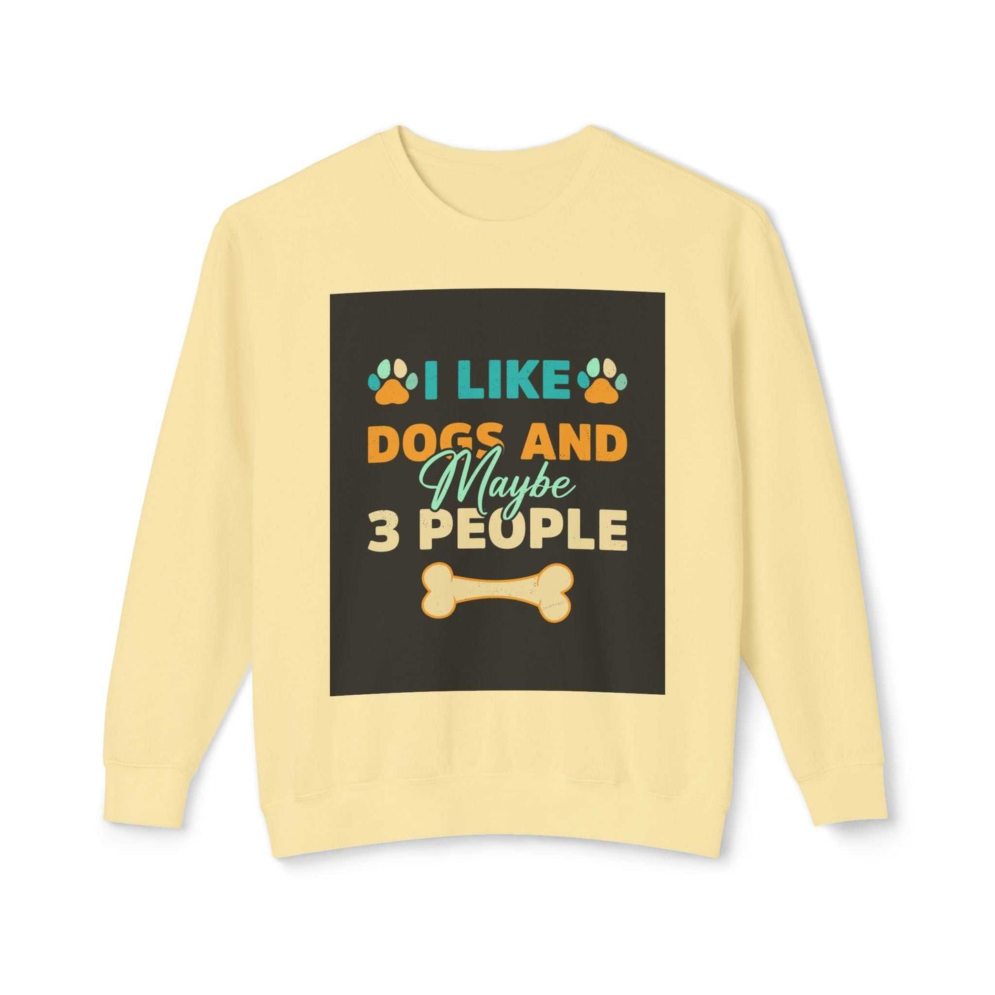 Unisex lightweight crewneck sweatshirt with a humorous dog-themed graphic on a soft cotton fabric.