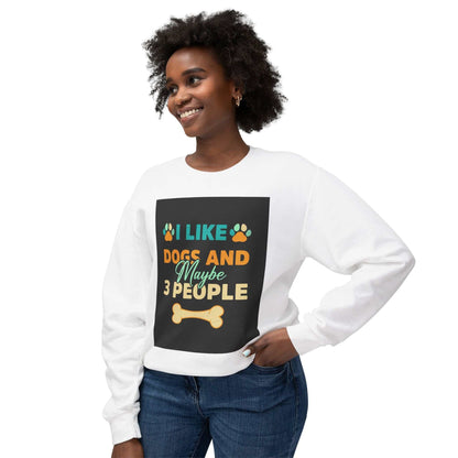 Unisex Lightweight Crewneck Sweatshirt with humorous graphic print, made from soft, sustainable ring-spun cotton.