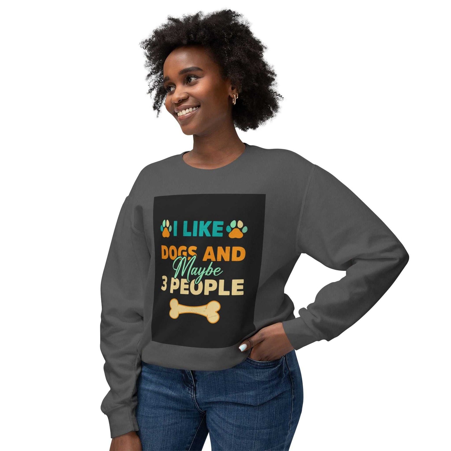 Unisex Lightweight Crewneck Sweatshirt with graphic design, relaxed fit, and soft ring-spun cotton fabric.