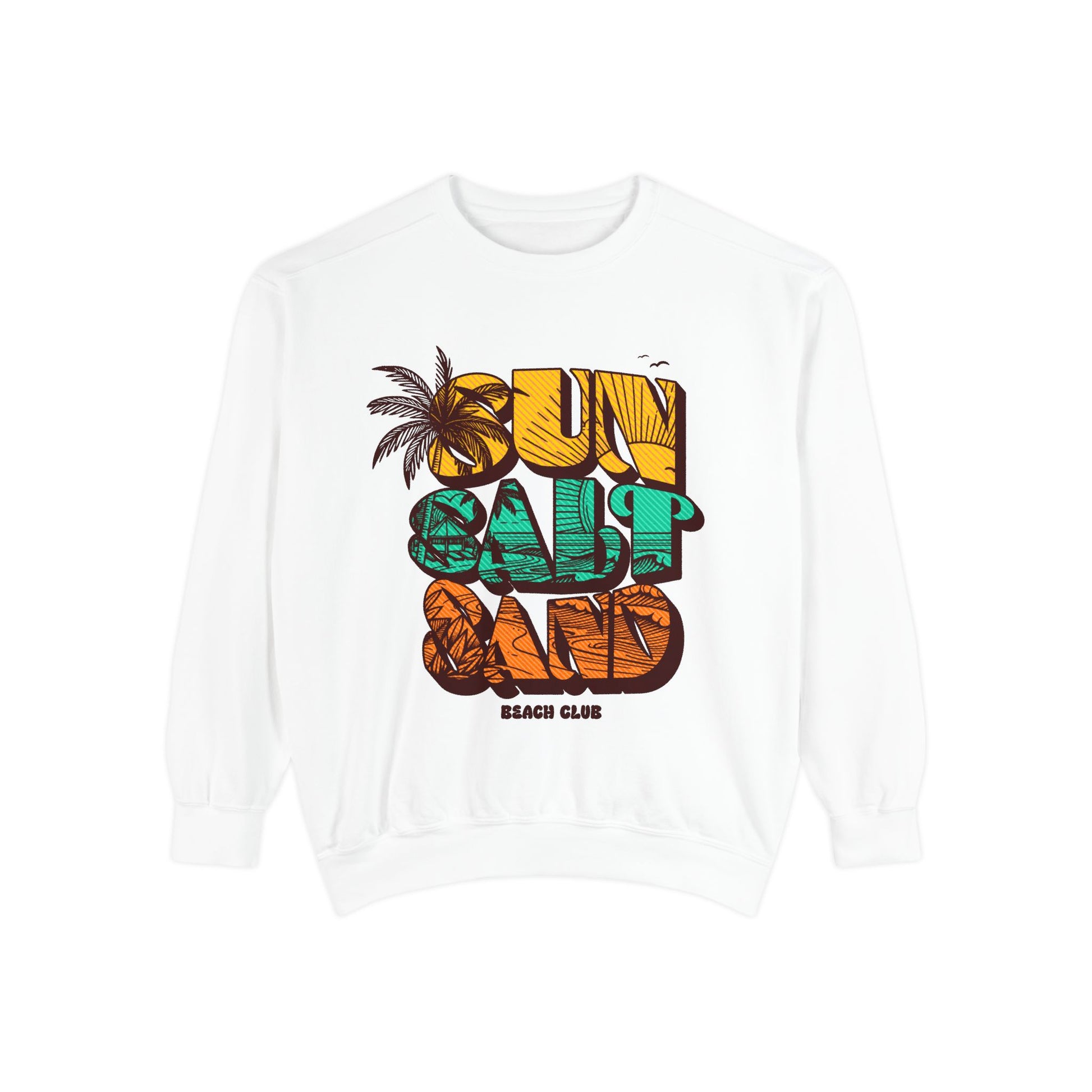 Beach Vibes Sweatshirt | Sun Salt Sand | Unisex Hoodie for Summer, Vacation, Gift, Beach Lovers, Casual Wear - Toddcraft