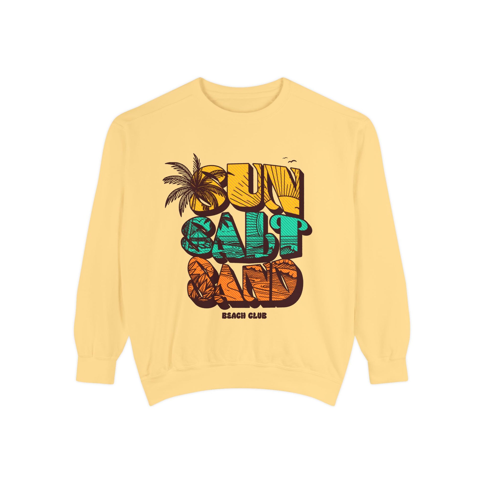 Beach Vibes Sweatshirt | Sun Salt Sand | Unisex Hoodie for Summer, Vacation, Gift, Beach Lovers, Casual Wear - Toddcraft