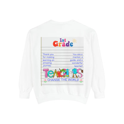 Teacher Appreciation Sweatshirt, Garment-Dyed Pullover, Perfect Gift for Teachers, End of School Year, Back to School, Fun Fashion - Toddcraft