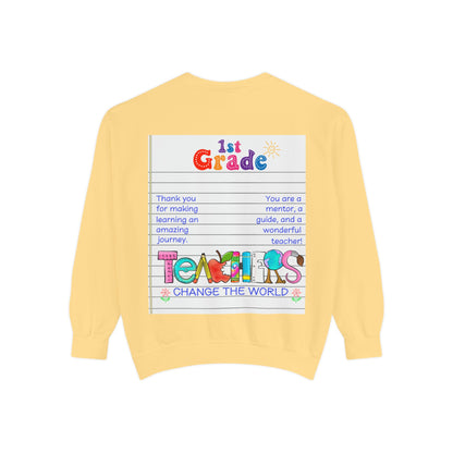 Teacher Appreciation Sweatshirt, Garment-Dyed Pullover, Perfect Gift for Teachers, End of School Year, Back to School, Fun Fashion - Toddcraft