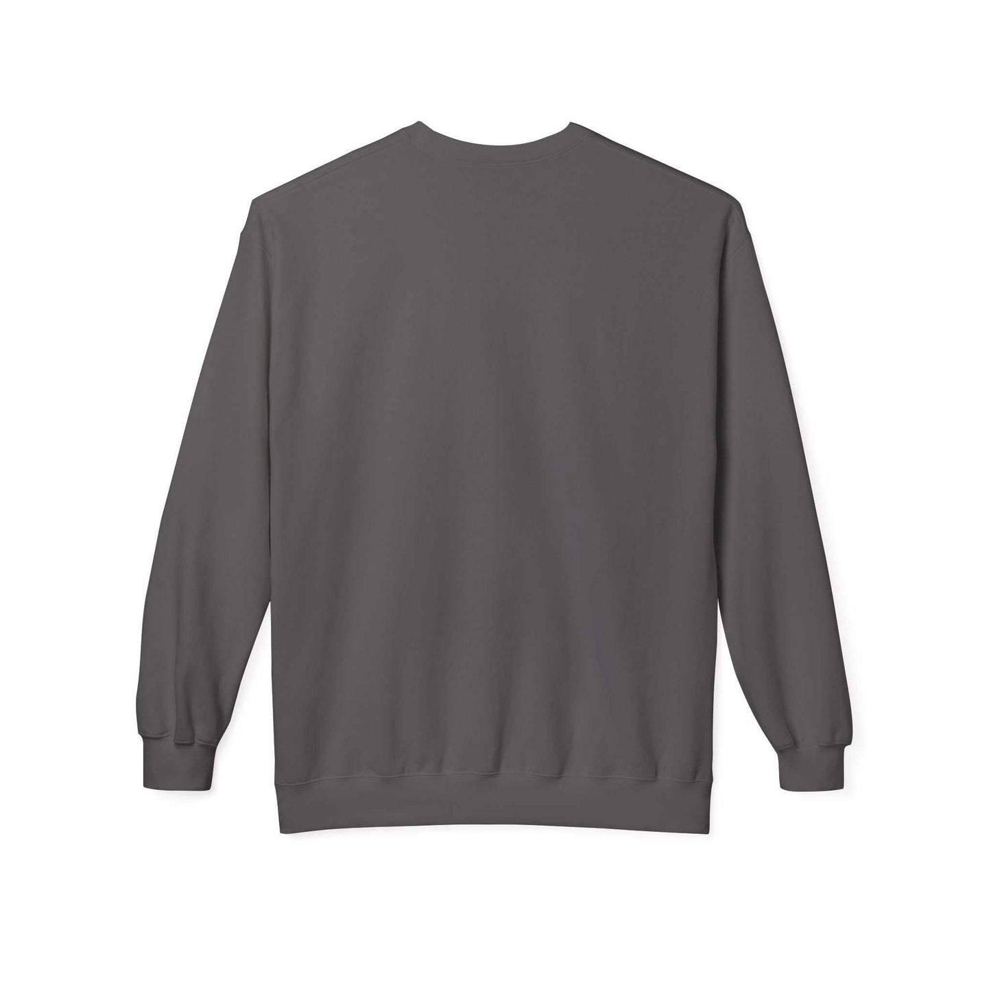 Unisex midweight softstyle fleece crewneck sweatshirt in dark gray.