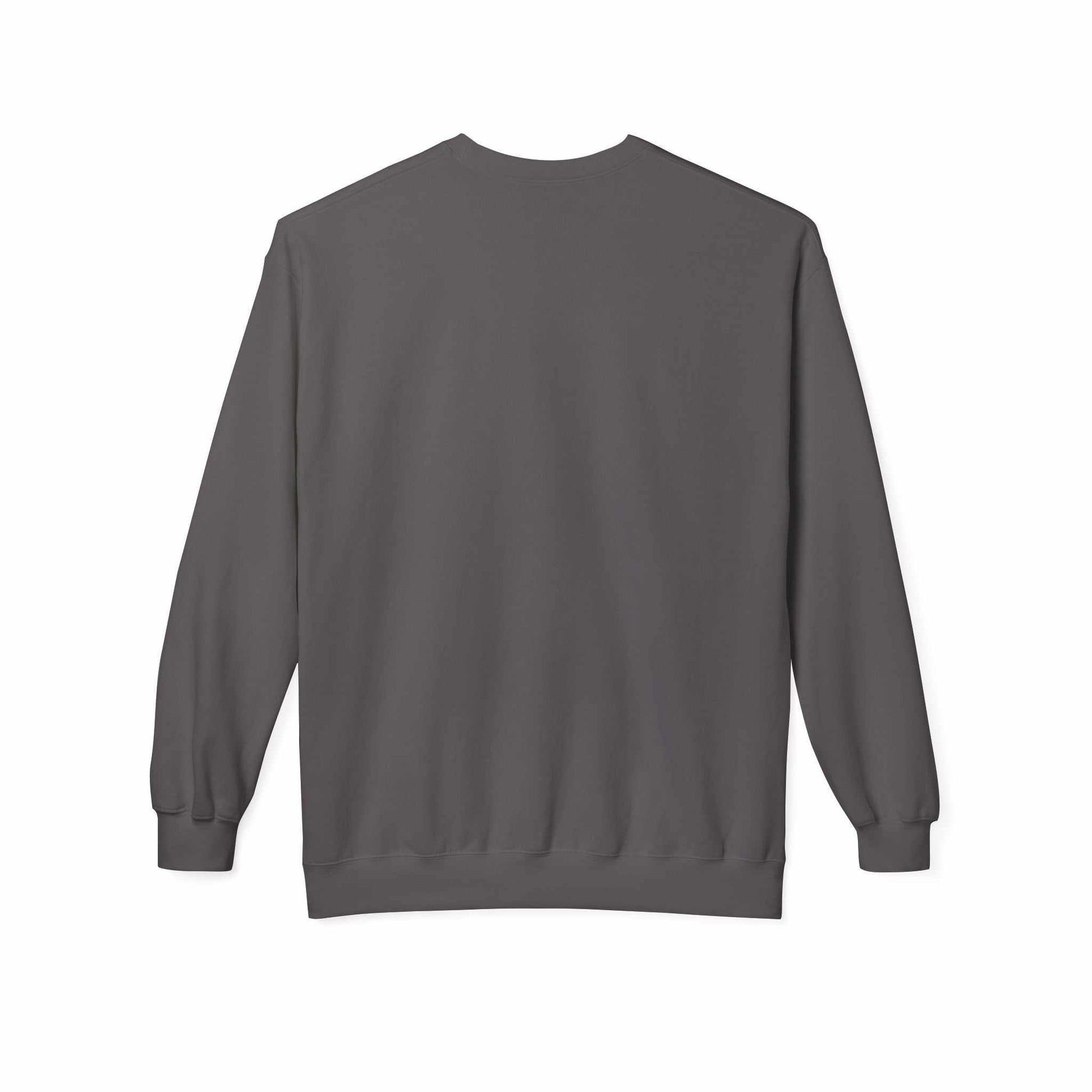 Unisex midweight softstyle fleece crewneck sweatshirt in dark gray.