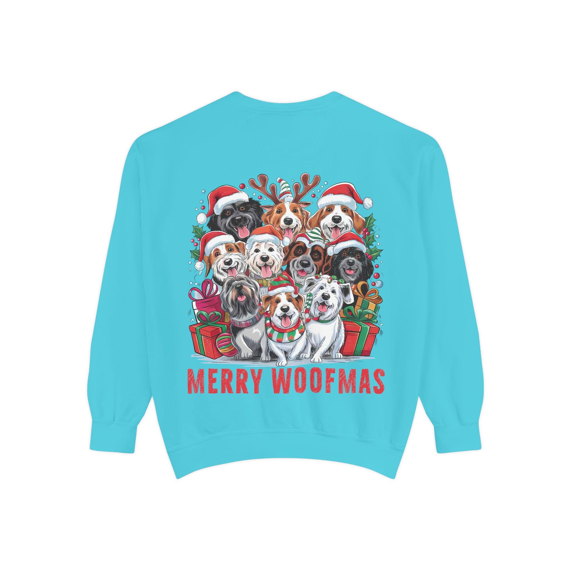 Festive Dog Sweatshirt, Merry Woofmas Sweatshirt, Unisex Holiday Clothing, Dog Lover Gift, Christmas Sweater, Cozy Winter Apparel - Toddcraft