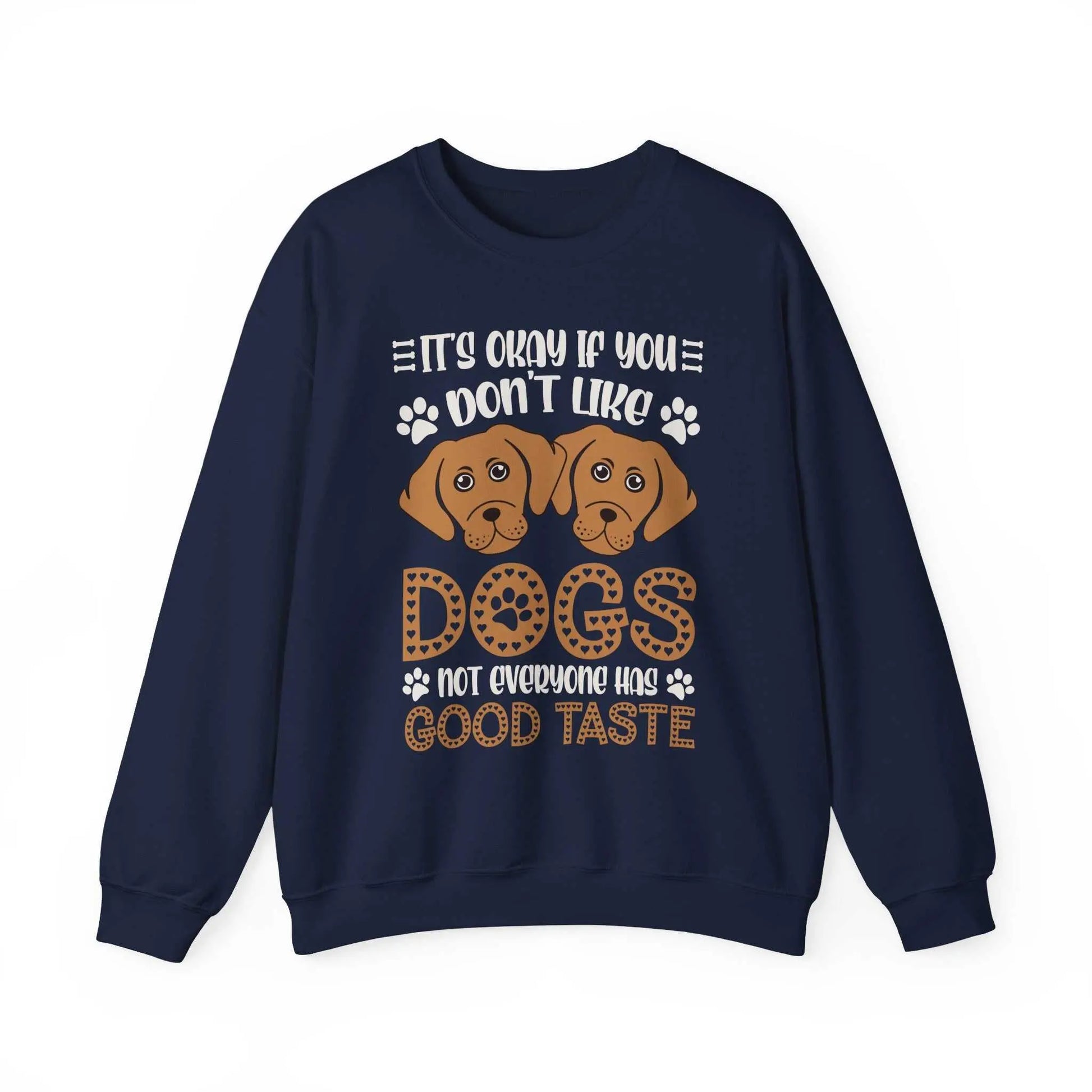 Unisex "Don't Like Dogs" sweatshirt with dog graphic and witty text, made from comfortable cotton-polyester blend.
