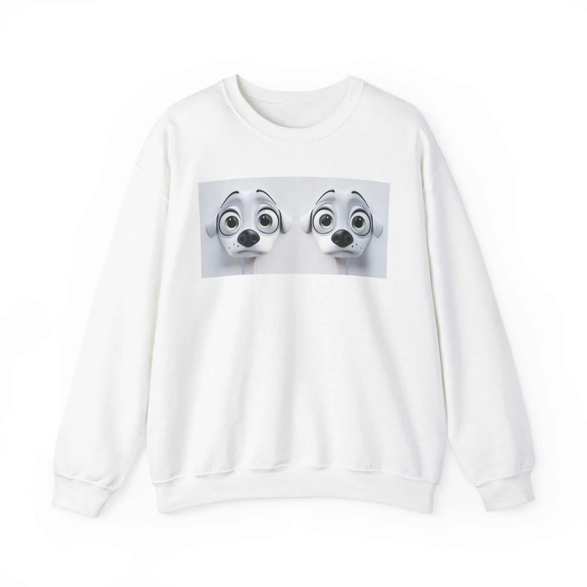 Sarcastic Dog Face 3D Sweatshirt with cozy cotton-poly blend, ideal for colder months.
