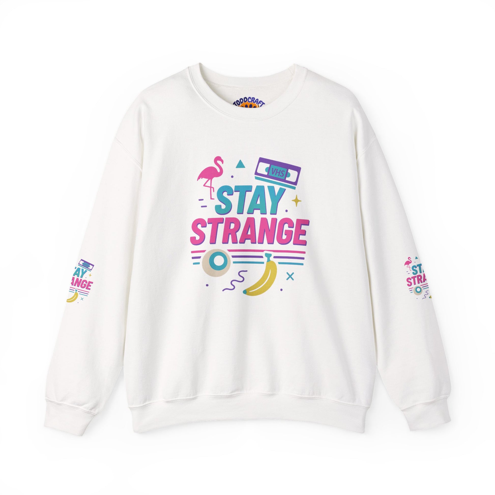 Stay Strange Unisex Crewneck Sweatshirt, Trendy Sweatshirt, Gift for Chill Vibe Lovers, Unisex Fashion, Retro Inspired Apparel - Toddcraft