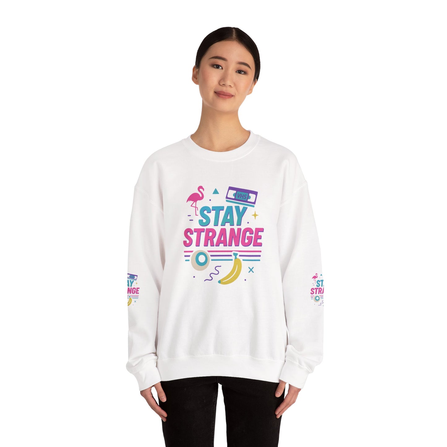 Stay Strange Unisex Crewneck Sweatshirt, Trendy Sweatshirt, Gift for Chill Vibe Lovers, Unisex Fashion, Retro Inspired Apparel - Toddcraft