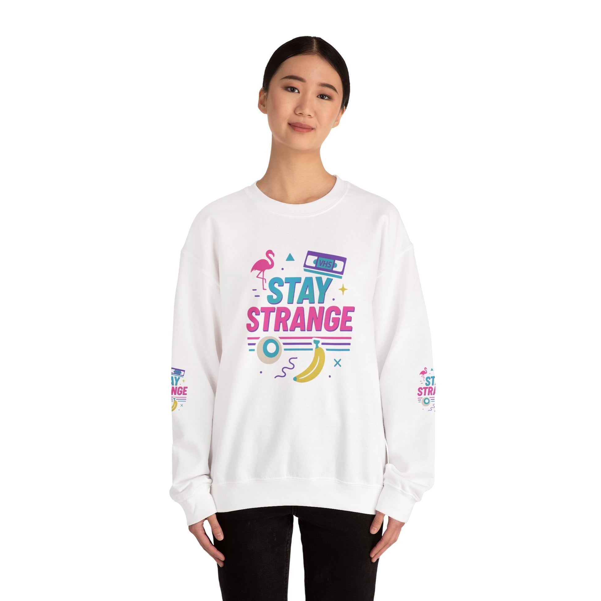 Stay Strange Unisex Crewneck Sweatshirt, Trendy Sweatshirt, Gift for Chill Vibe Lovers, Unisex Fashion, Retro Inspired Apparel - Toddcraft