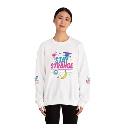 Stay Strange Unisex Crewneck Sweatshirt, Trendy Sweatshirt, Gift for Chill Vibe Lovers, Unisex Fashion, Retro Inspired Apparel - Toddcraft