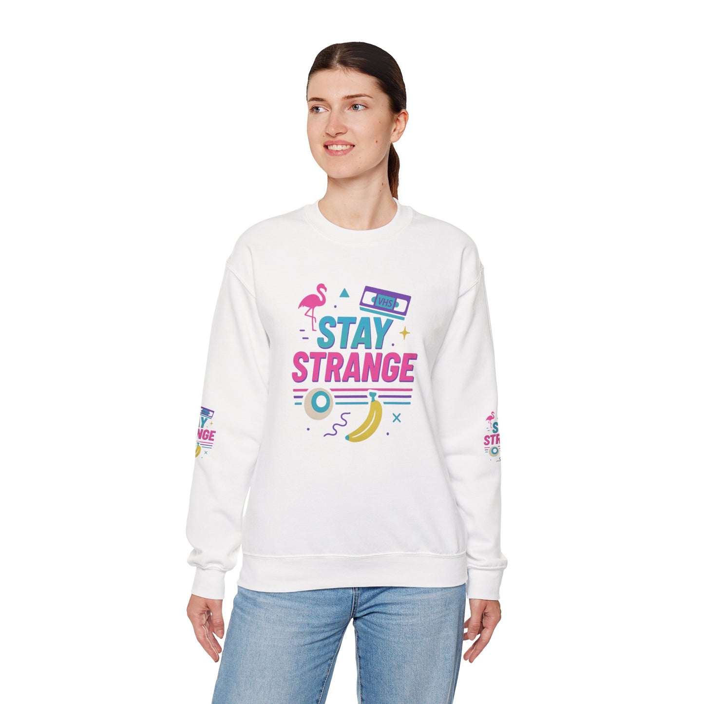 Stay Strange Unisex Crewneck Sweatshirt, Trendy Sweatshirt, Gift for Chill Vibe Lovers, Unisex Fashion, Retro Inspired Apparel - Toddcraft