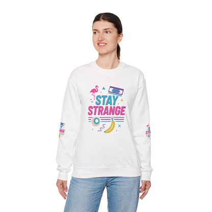 Stay Strange Unisex Crewneck Sweatshirt, Trendy Sweatshirt, Gift for Chill Vibe Lovers, Unisex Fashion, Retro Inspired Apparel - Toddcraft