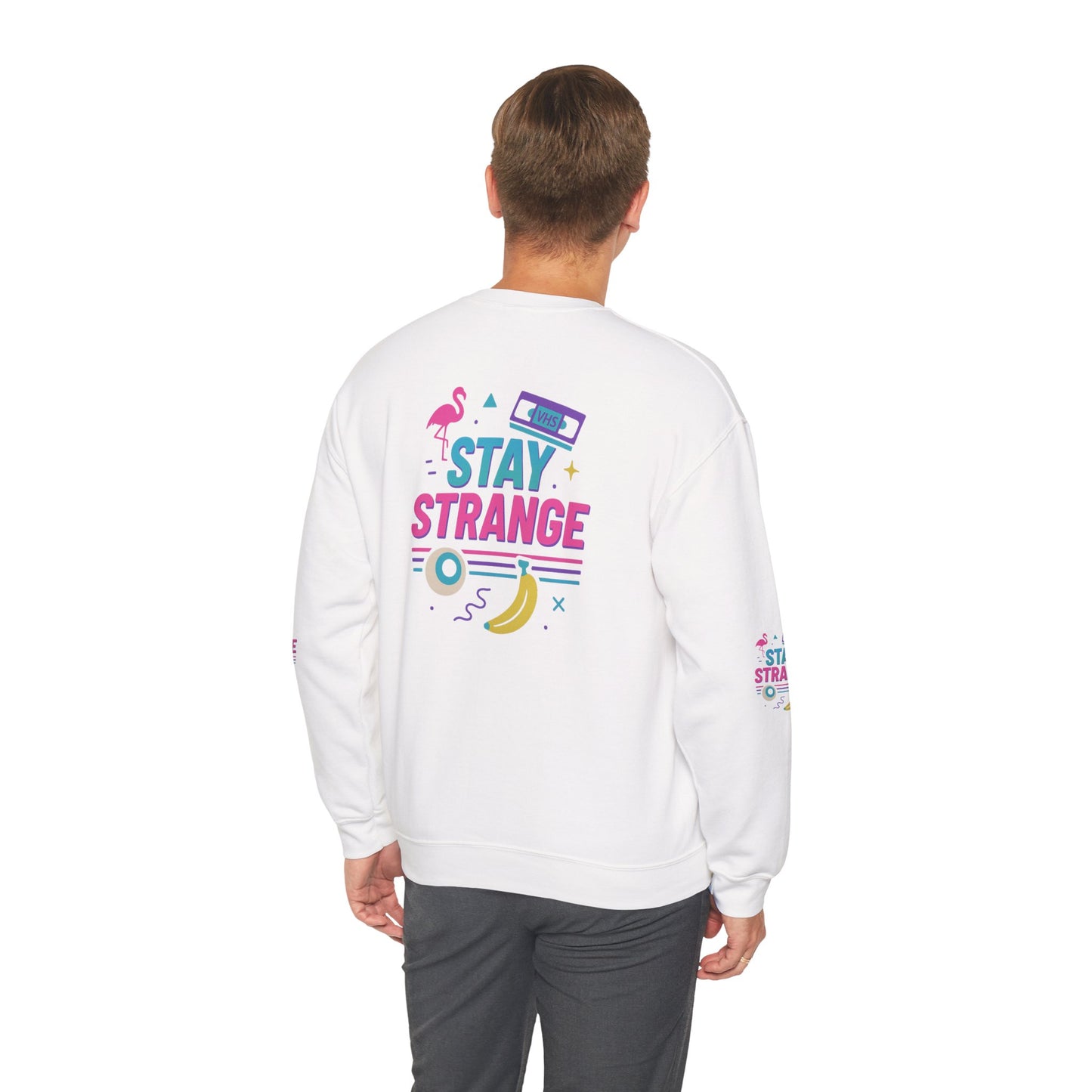 Stay Strange Unisex Crewneck Sweatshirt, Trendy Sweatshirt, Gift for Chill Vibe Lovers, Unisex Fashion, Retro Inspired Apparel - Toddcraft