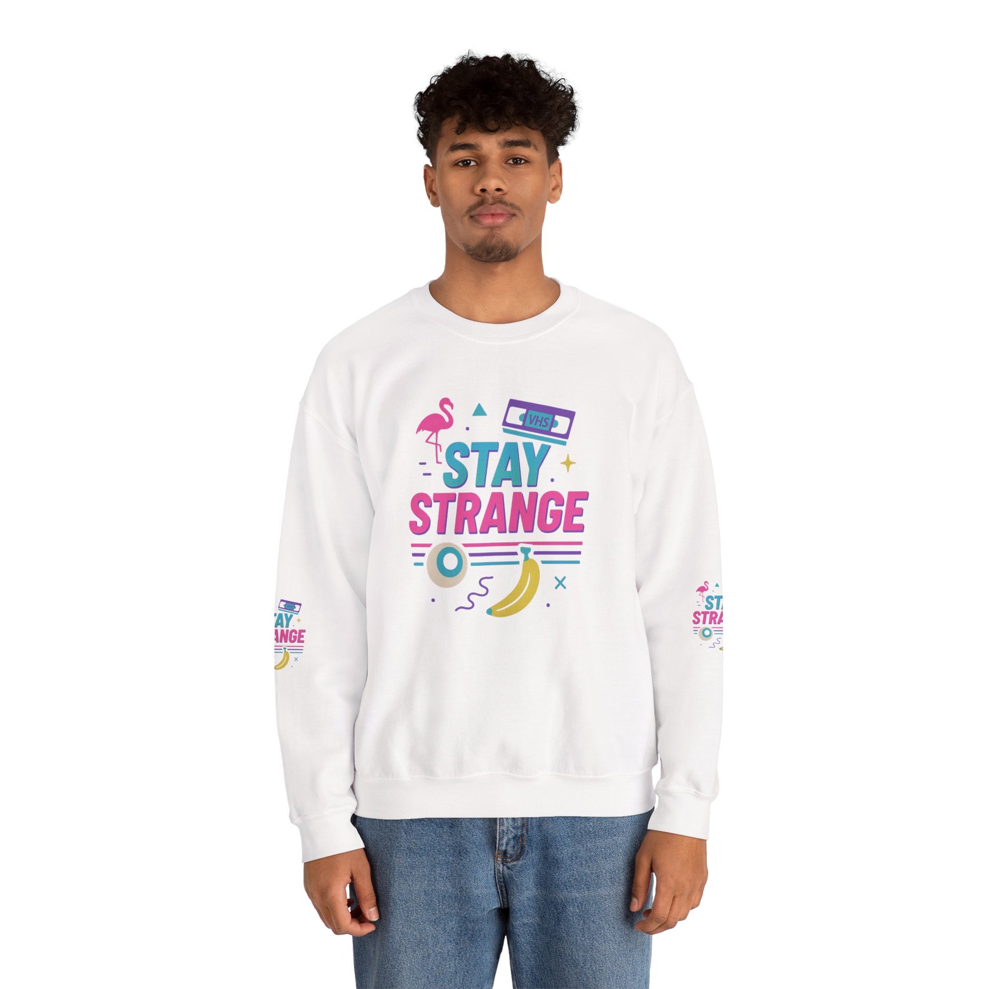 Stay Strange Unisex Crewneck Sweatshirt, Trendy Sweatshirt, Gift for Chill Vibe Lovers, Unisex Fashion, Retro Inspired Apparel - Toddcraft