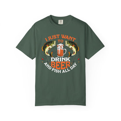 Fishing Enthusiast T-Shirt, I Just Want to Beer Tee, Gifts for Fishermen, Beer Lover's Apparel, Outdoor Adventure Shirt, Funny Fishing [...] - Toddcraft