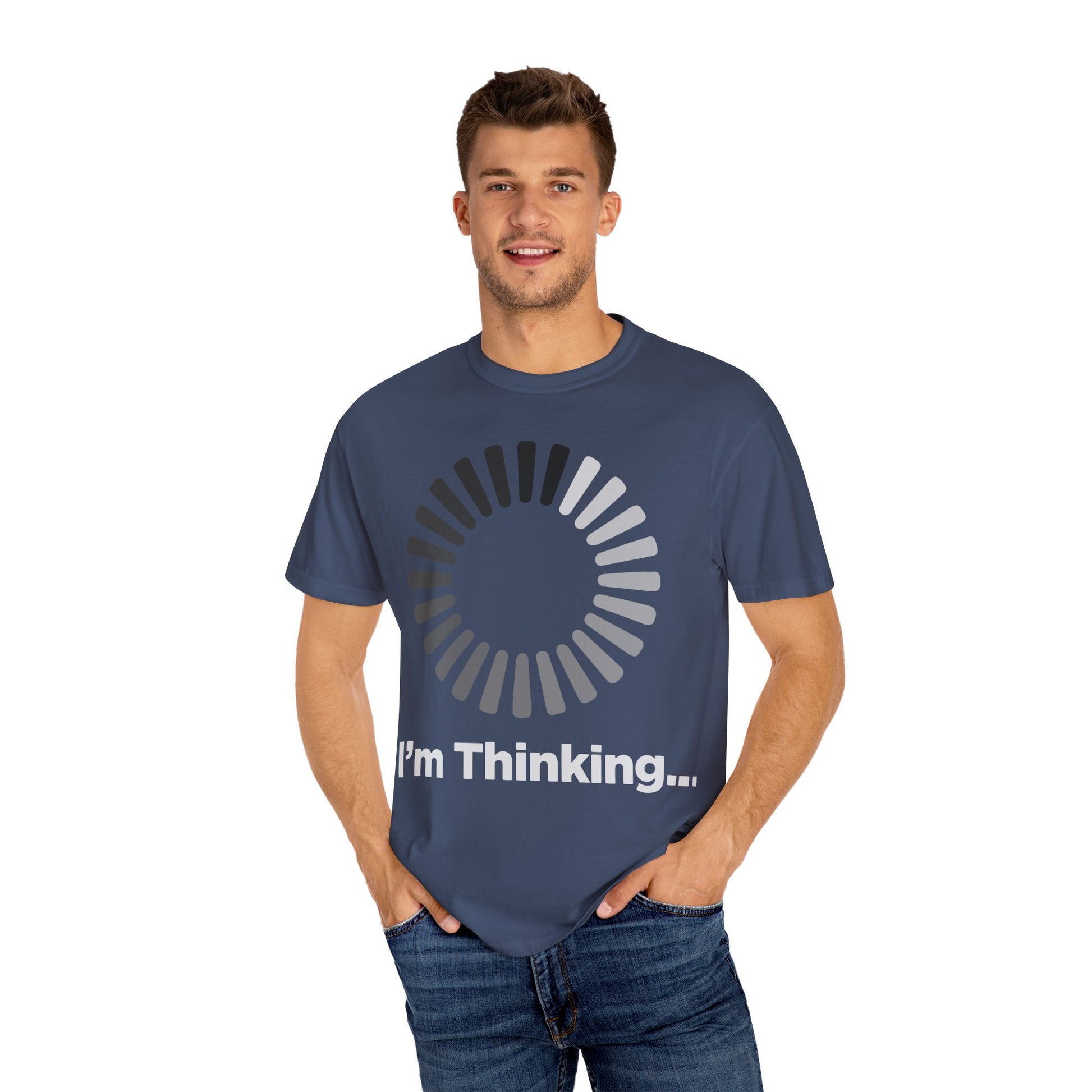 Thinking Graphic T-Shirt - Unisex Garment-Dyed Tee - Toddcraft