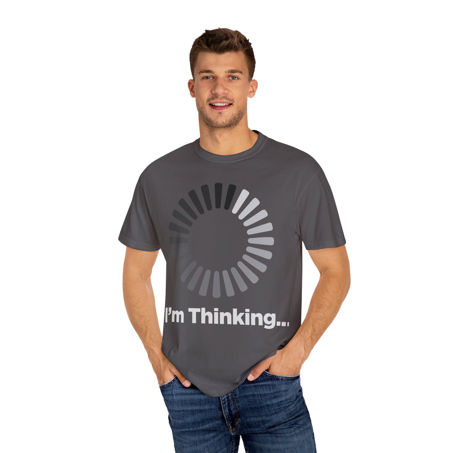 Thinking Graphic T-Shirt - Unisex Garment-Dyed Tee - Toddcraft