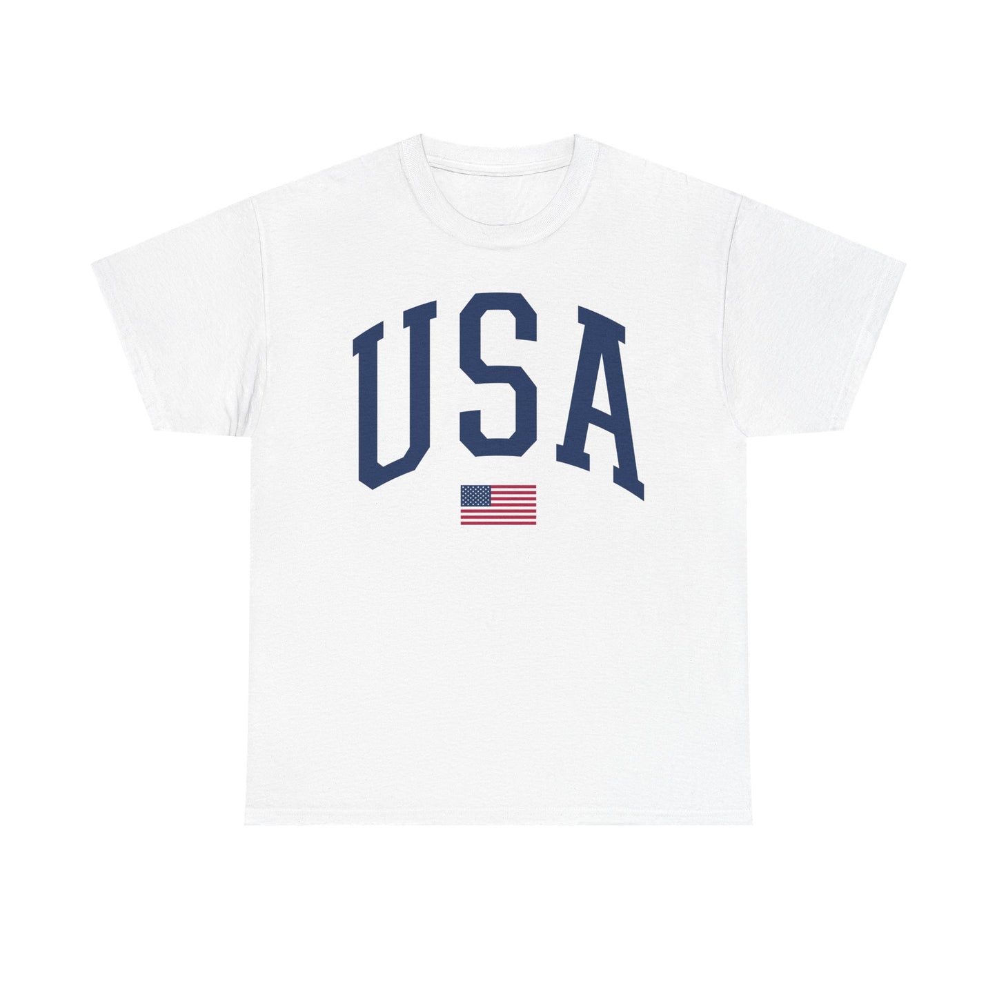 Unisex Heavy Cotton Tee USA Flag - Toddcraft