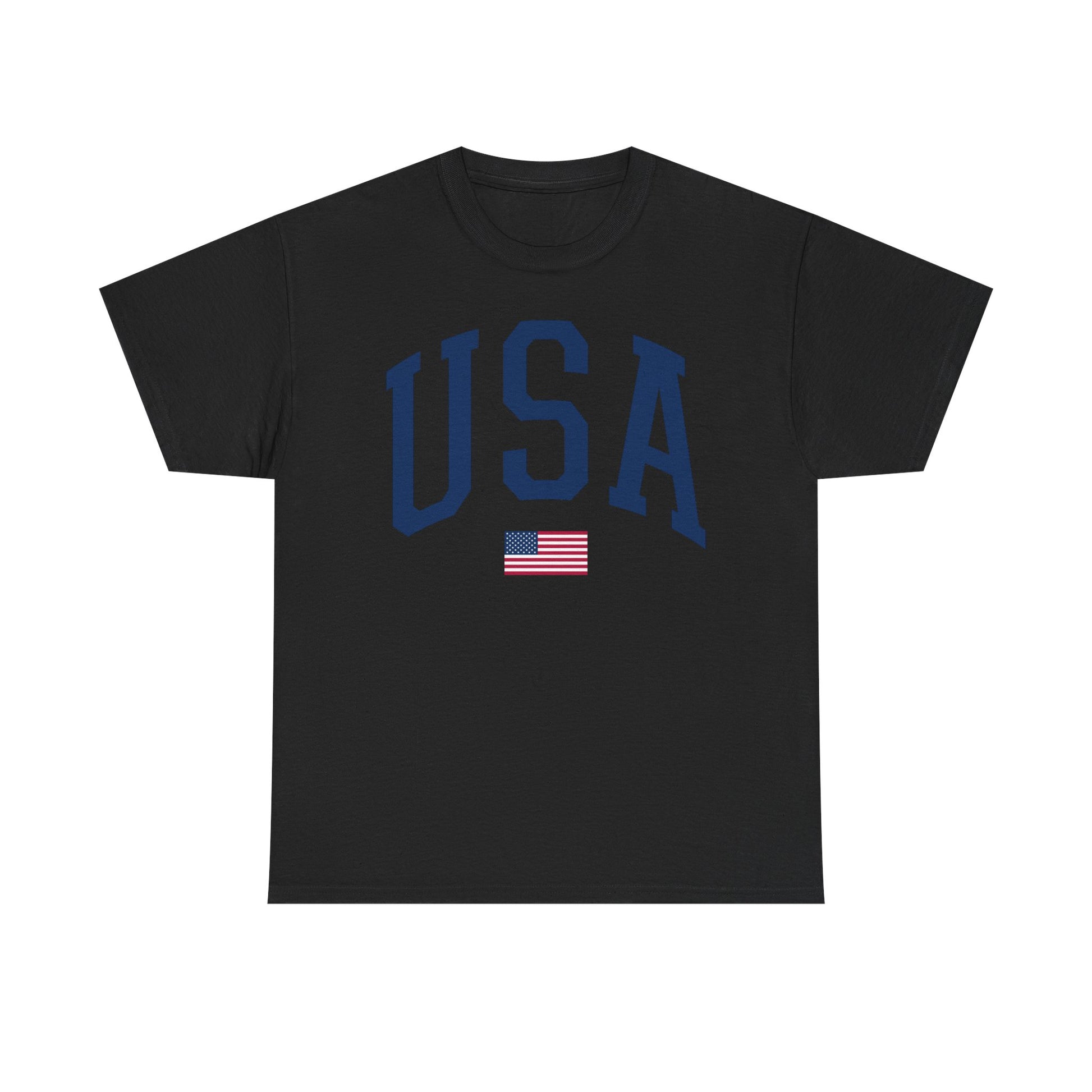 Unisex Heavy Cotton Tee USA Flag - Toddcraft