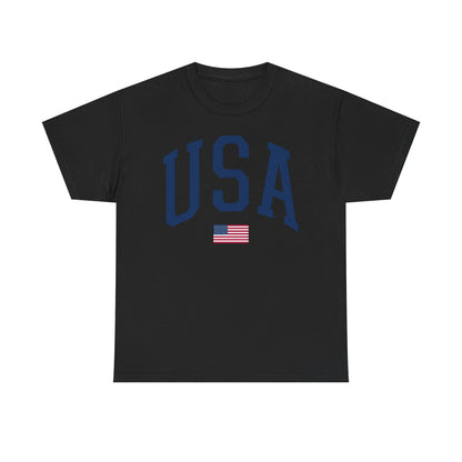 Unisex Heavy Cotton Tee USA Flag - Toddcraft