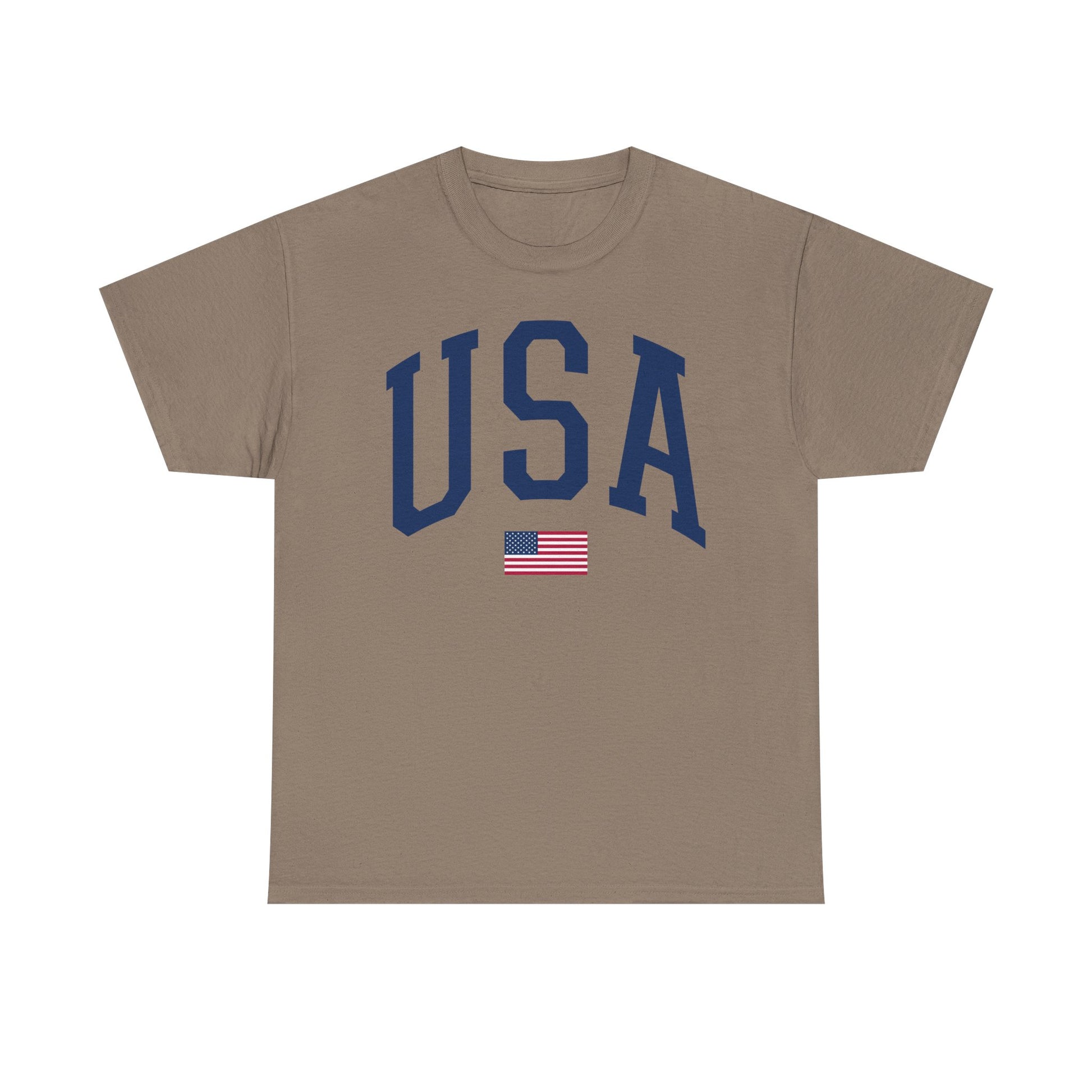 Unisex Heavy Cotton Tee USA Flag - Toddcraft