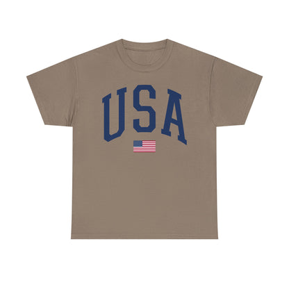 Unisex Heavy Cotton Tee USA Flag - Toddcraft