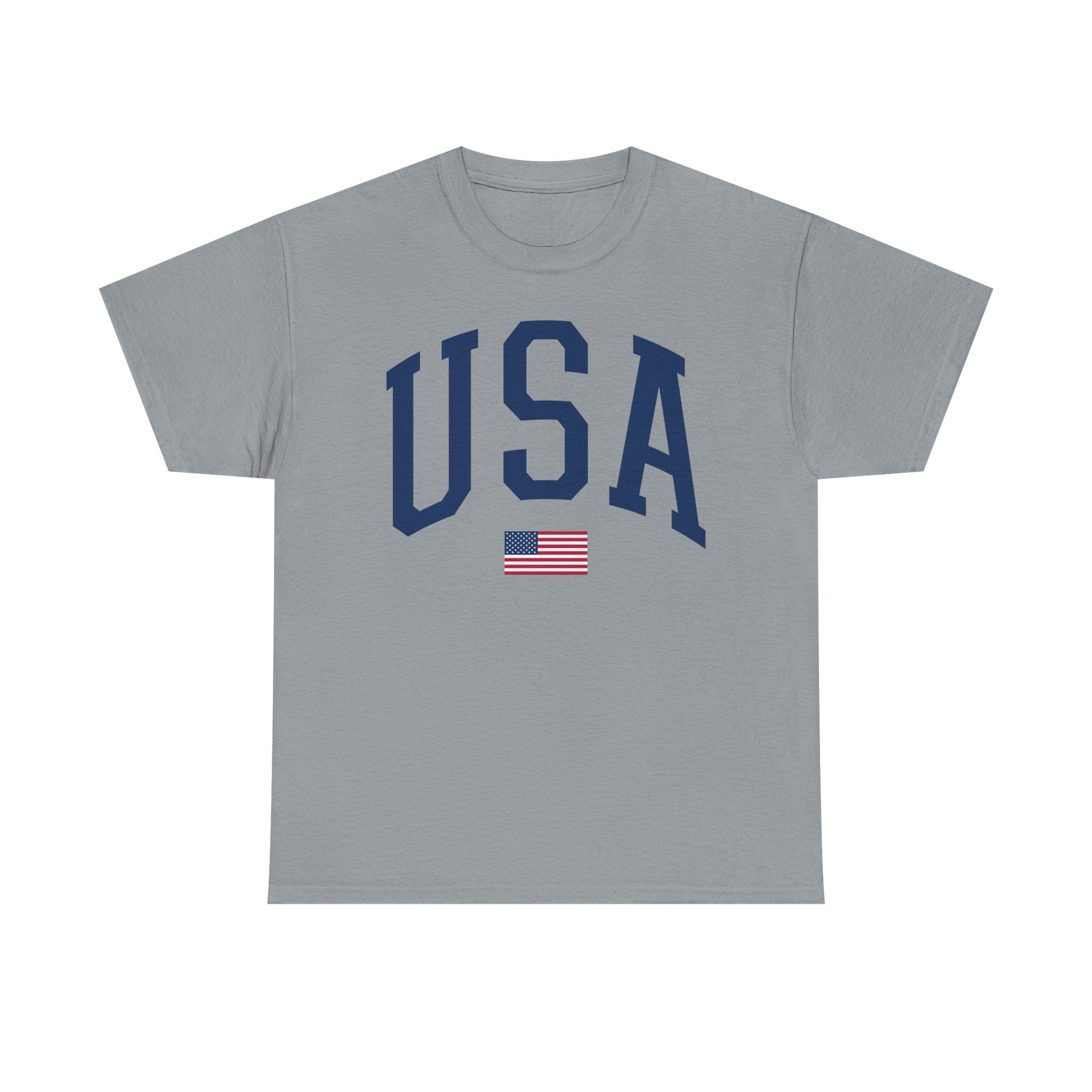 Unisex Heavy Cotton Tee USA Flag - Toddcraft