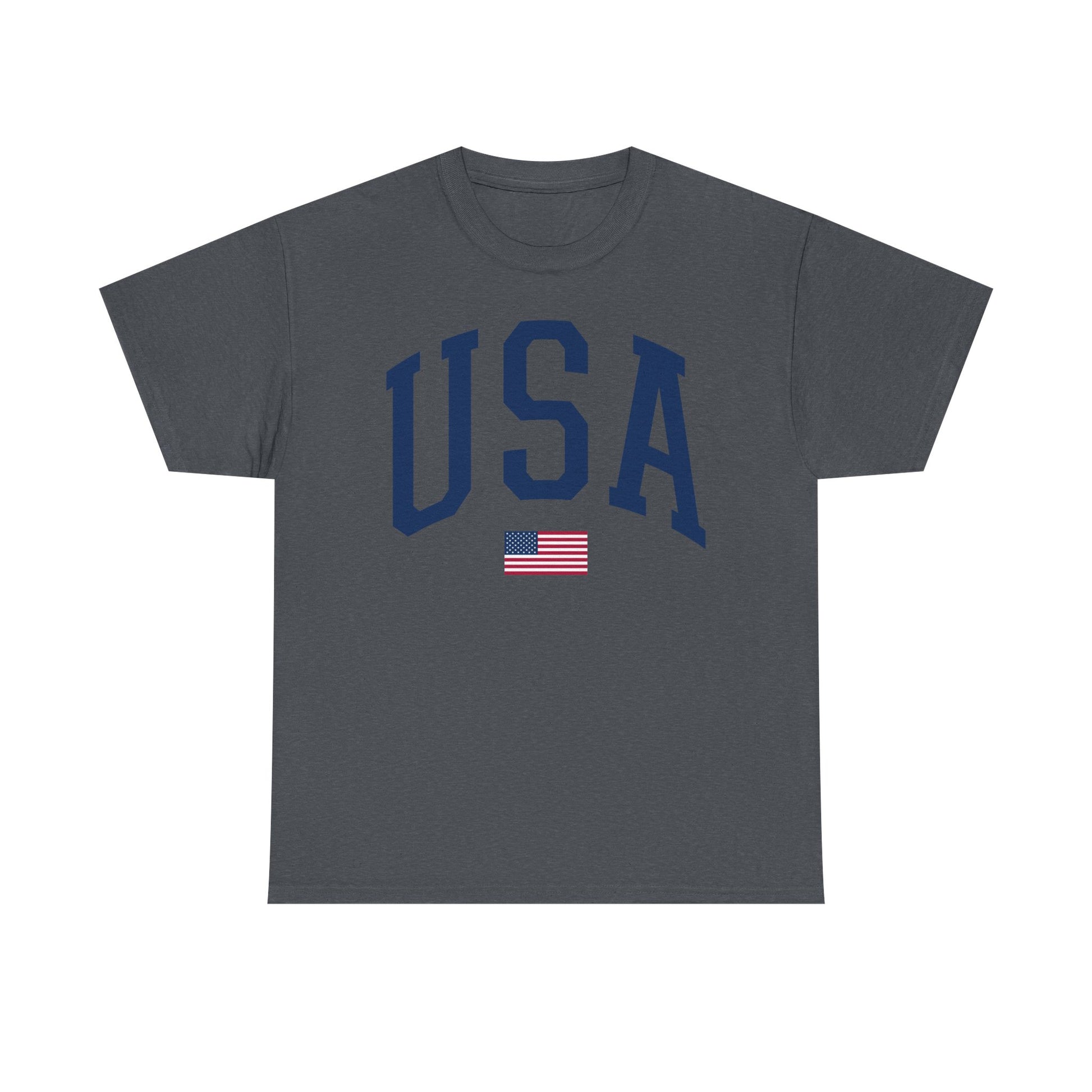 Unisex Heavy Cotton Tee USA Flag - Toddcraft