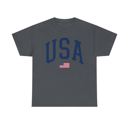 Unisex Heavy Cotton Tee USA Flag - Toddcraft