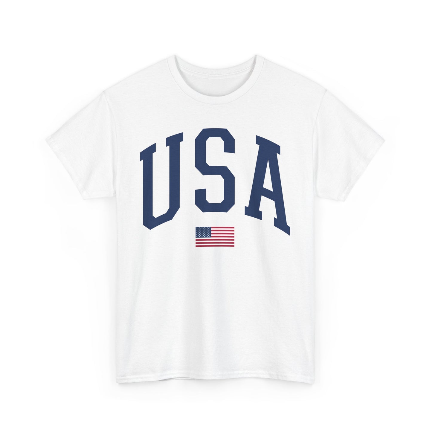 Unisex Heavy Cotton Tee USA Flag - Toddcraft