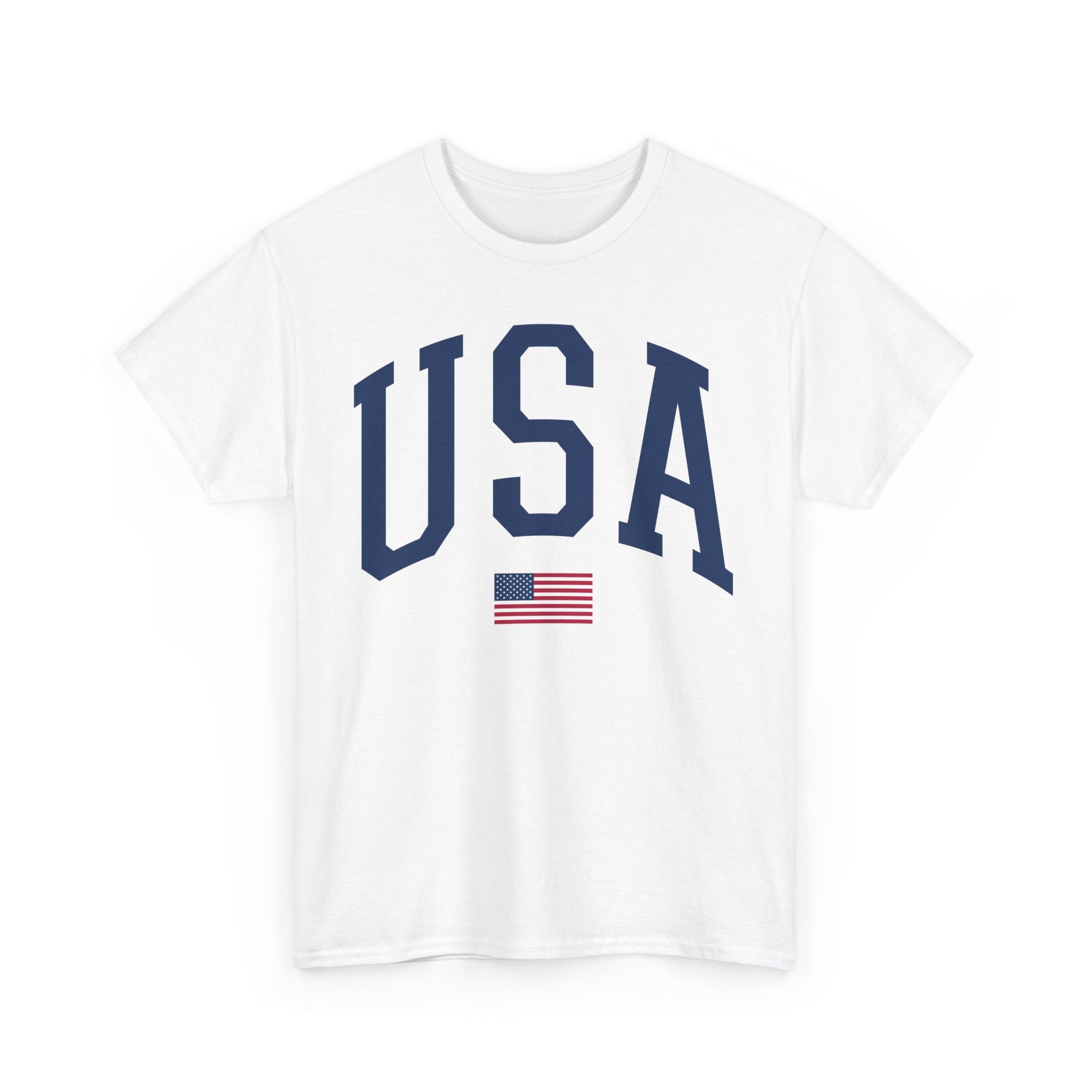 Unisex Heavy Cotton Tee USA Flag - Toddcraft