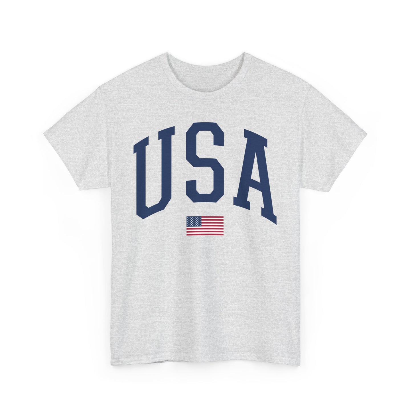 Unisex Heavy Cotton Tee USA Flag - Toddcraft