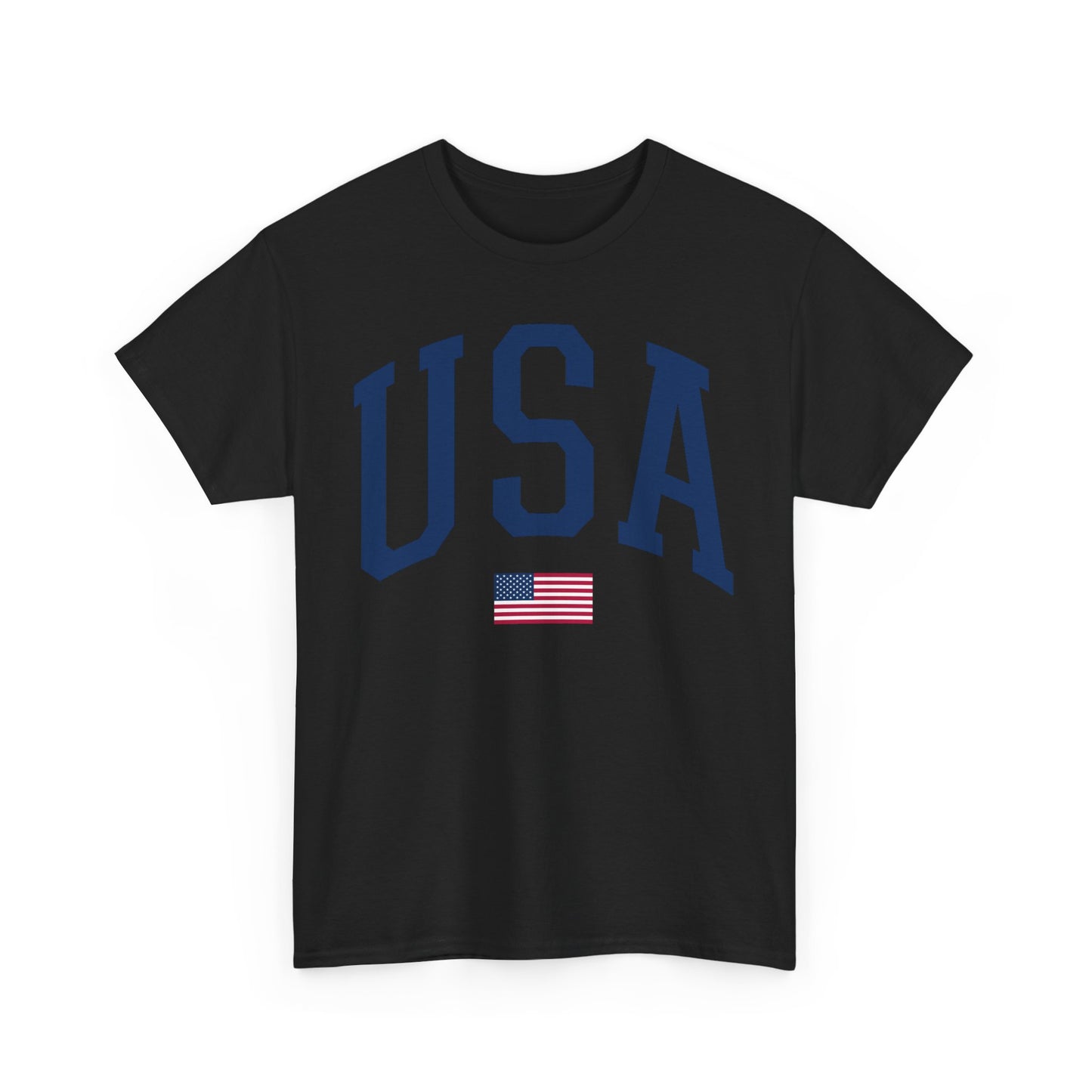 Unisex Heavy Cotton Tee USA Flag - Toddcraft