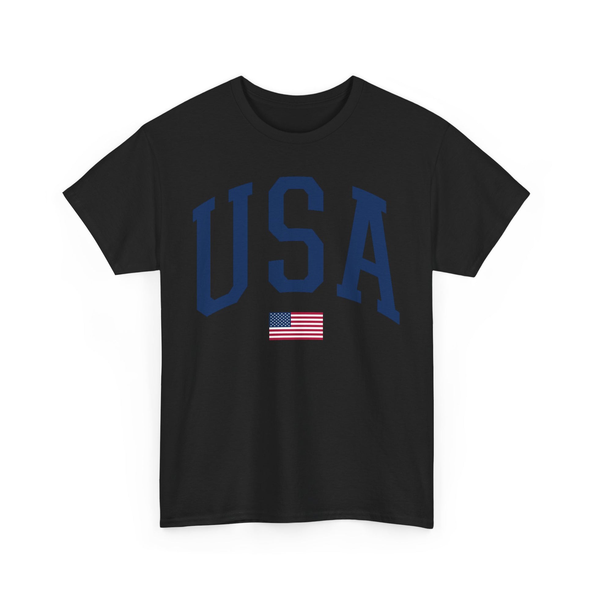 Unisex Heavy Cotton Tee USA Flag - Toddcraft